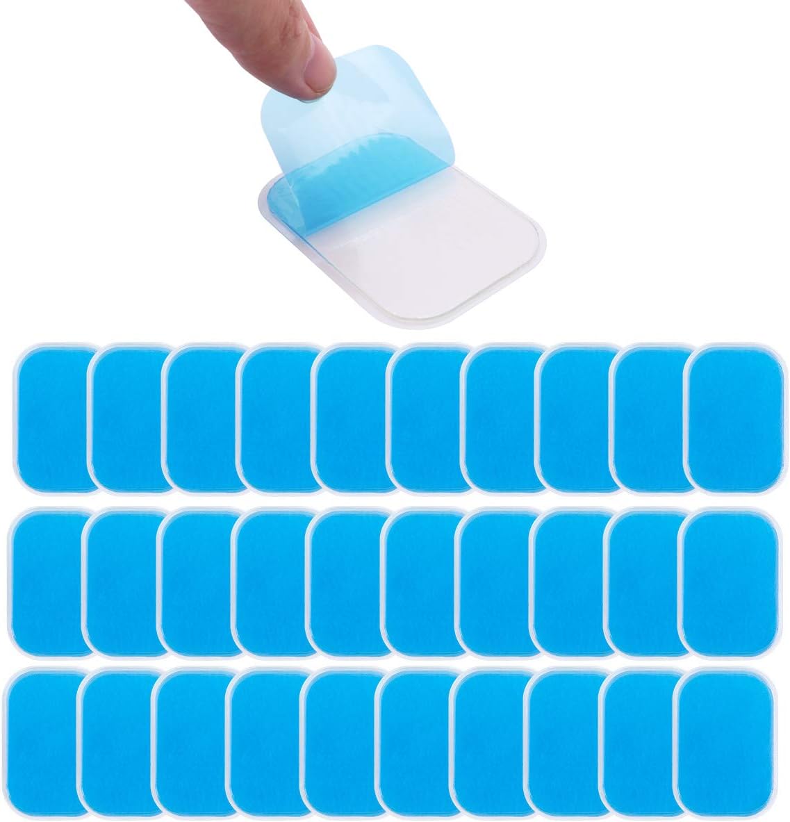 C100AE 60PCS EMS GEL PADS,EMS ABS Replacement Pads,Conductive Gel Pads Adhesive Electrodes,ABS Fitness Electric Stimulators Pads,EMS Trainer Gel Pads Toner,Abdominal Muscle Trainer Accessories