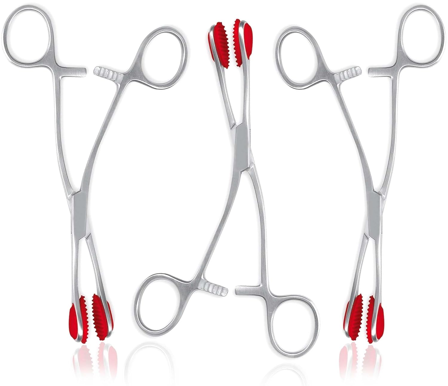 3 pcs Young Tongue Forceps Surgi OB/Gyne with Rubber