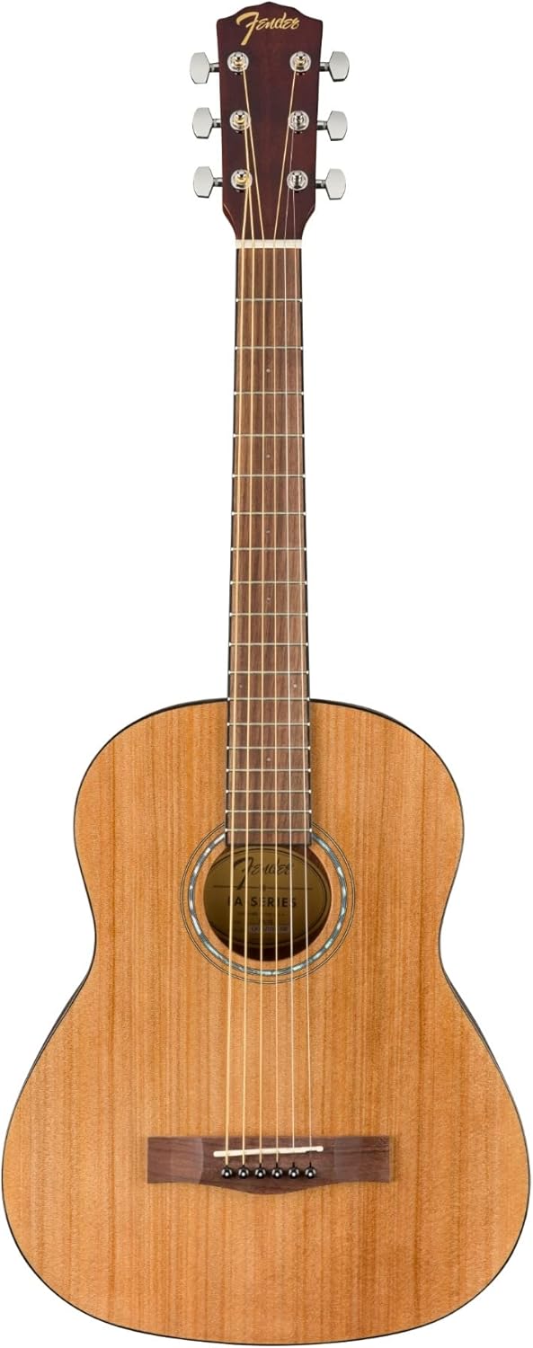 Fender FA-15 Acoustic Guitar, 3/4 Scale Steel, Natural, includes a Guitar Gig Bag