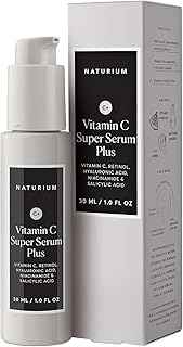 Naturium Vitamin C Super Serum Plus, Smoothing Face Care, plus Retinol, Hyaluronic Acid, Niacinamide & Salicylic Acid, 1 oz