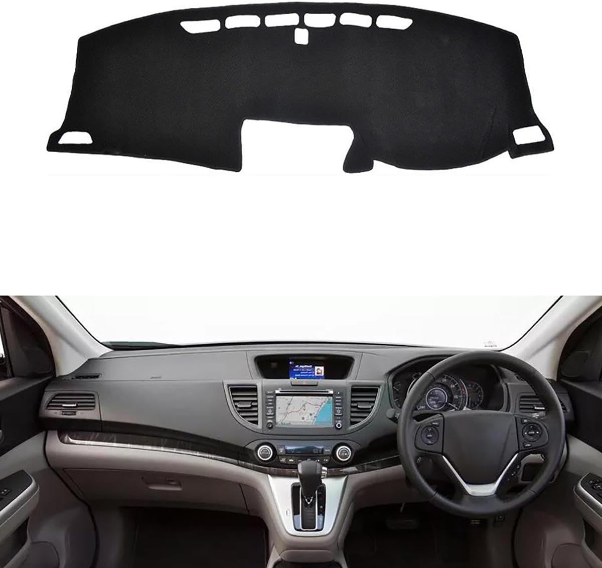 HATHWAY Fit For Honda CRV CR-V 2012-2016,Car Dashboard Cover,Dashboard Cover Pad Carpet Protector,Non-Slip Dash Cover,Car Accessories