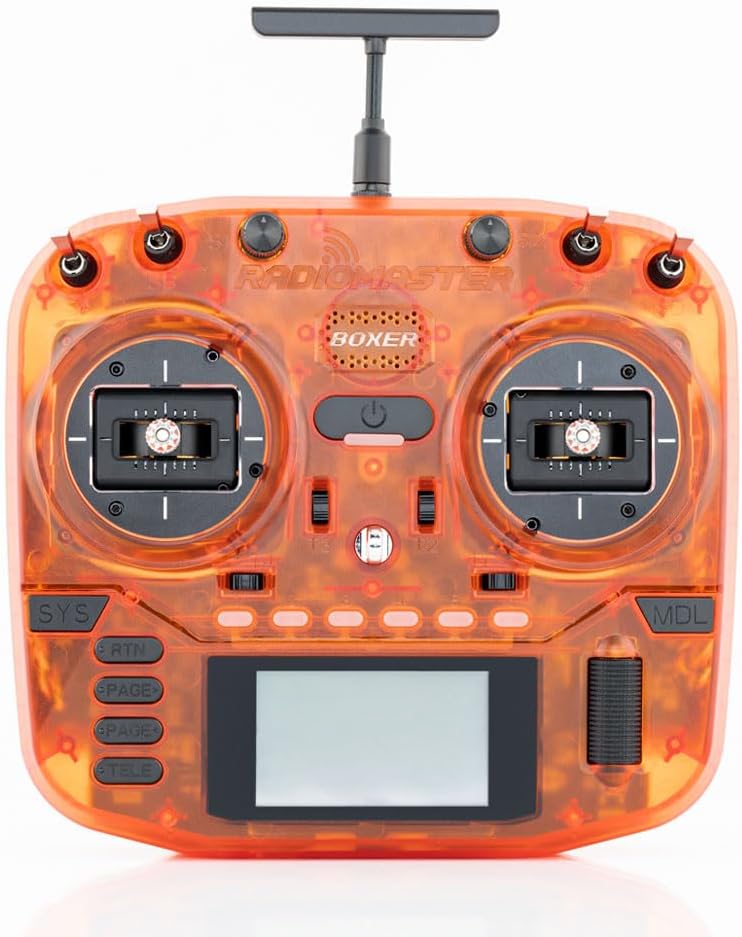 RadioMaster Boxer 2.4GHz 16CH Hall Gimbals Radio Controller with Carrying Case, Mode 2 (Orange, ELRS)