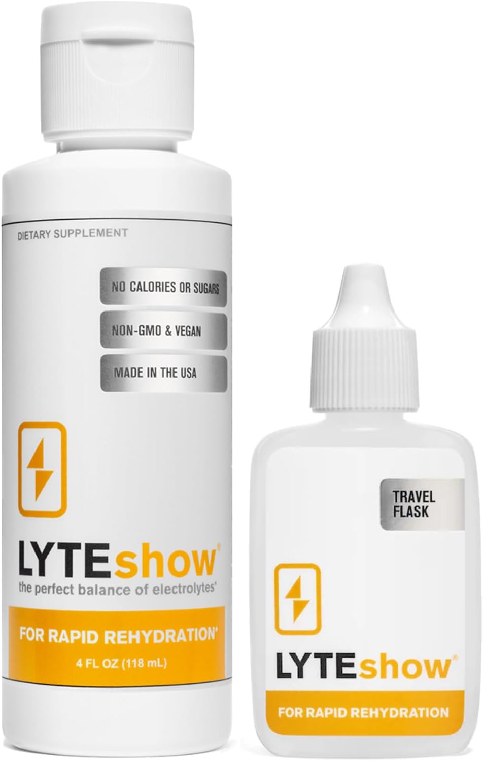 LyteShow - Electrolyte Concentrate for Rapid Rehydration - NO Sugars, NO Additives - 40 Servings (with Magnesium, Potassium, Zinc)