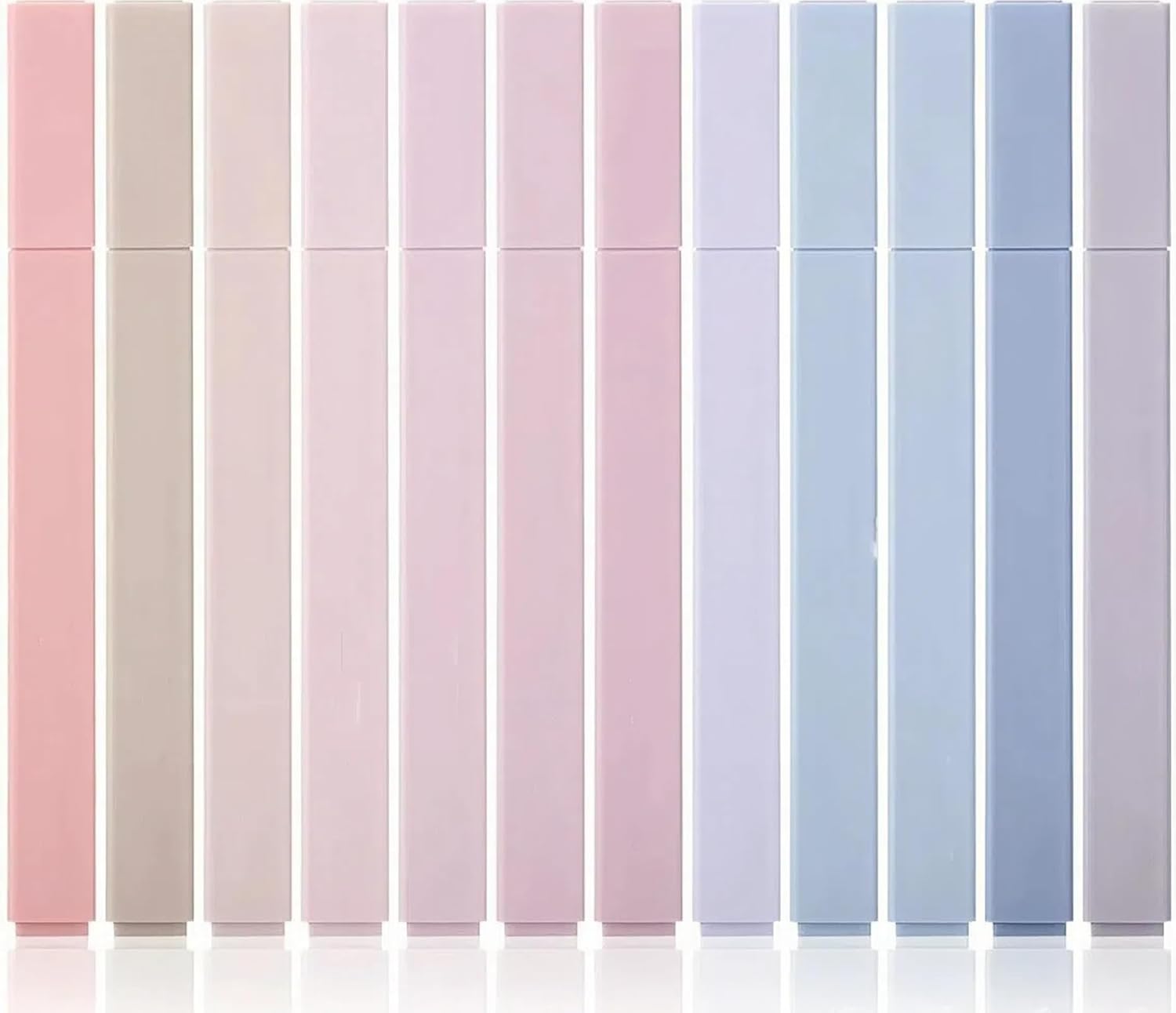 Vesslam Aesthetic Cute Pastel Highlighters Set: 12 Assorted Colors Pens, Bible Markers, Dry Fast Easy to Hold for Journal Planner Notes School Office Supplies