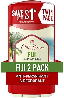 Old Spice Antiperspirant Deodorant for Men Fiji, 2.6 oz Twin Pack