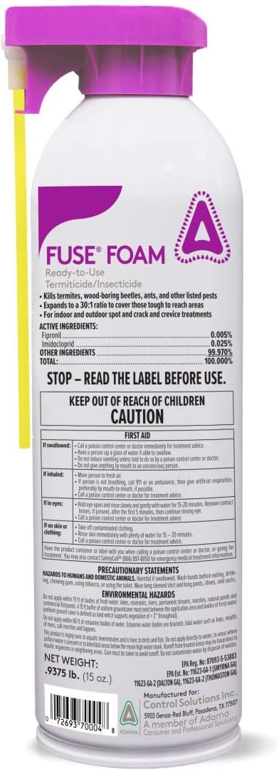 Control Solutions Inc. 82770008 Fuse Foam Ready-to-Use Termiticide/Insecticide