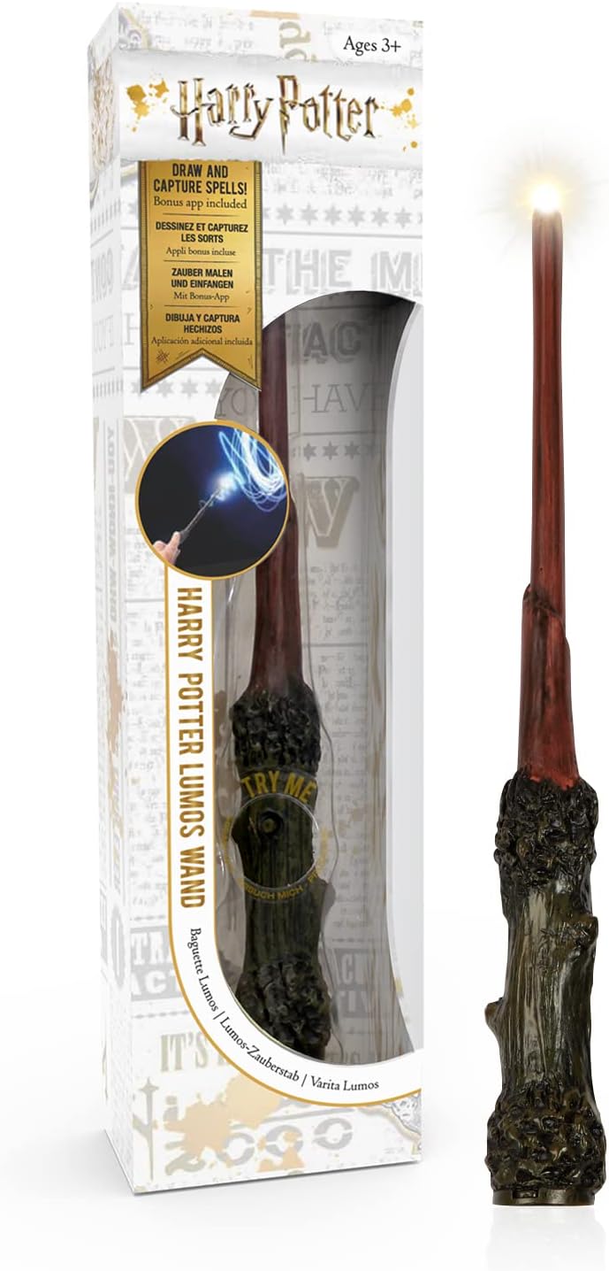 WOW! STUFF Harry Potter Lumos Wand 7' Light-Up | Official Wizarding World Gifts, Toys and Collectables | Role Play or Dress-up Costume Accessory for Fans, Girls and Boys, Ages 3+ to Adult