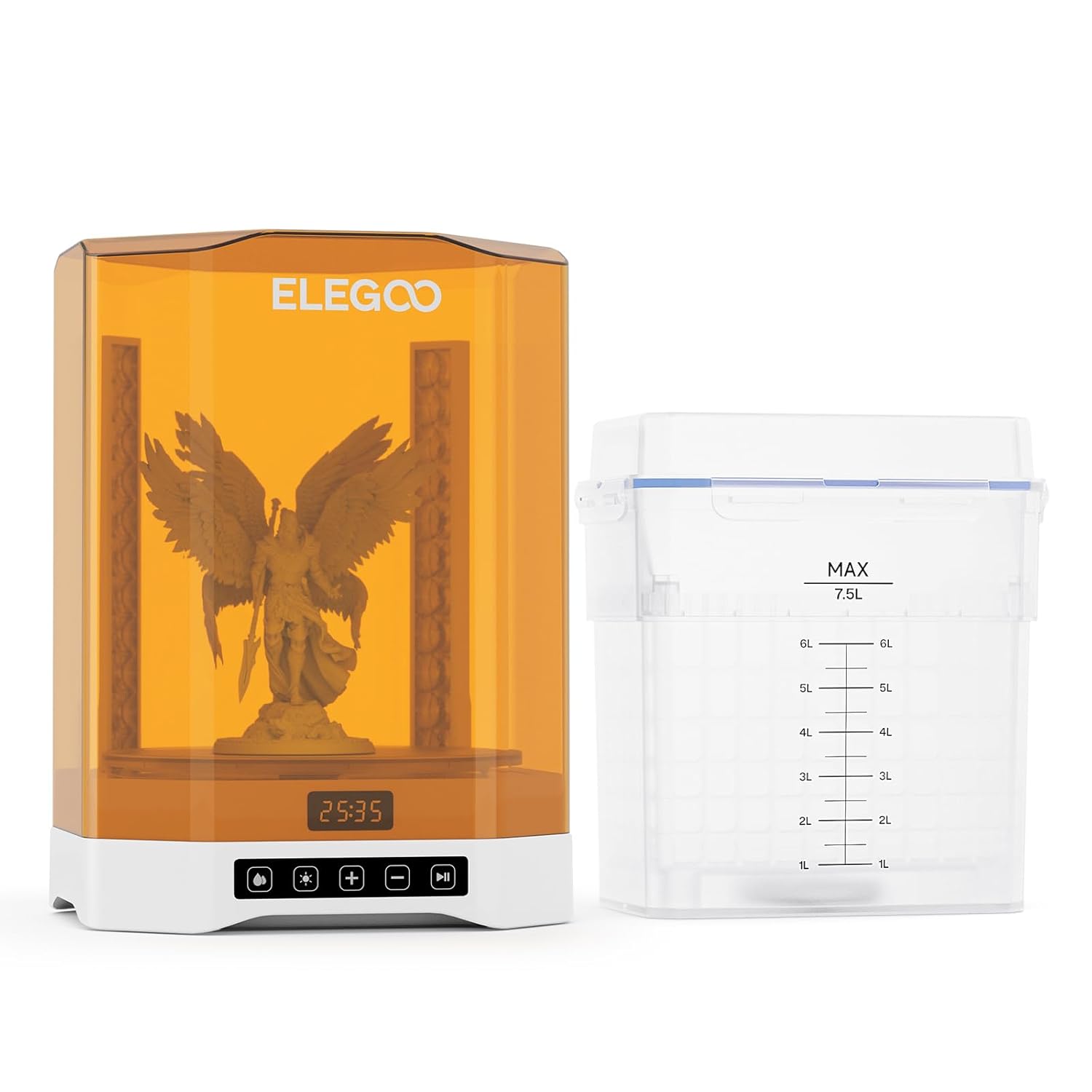 ELEGOO Mercury 3.0 Plus 2 in 1 Larger Wash and Cure Station, Resin Curing Machine for LCD/SLA/DLP 3D Printing Models, Washing Size of 230 * 135 * 260mmm