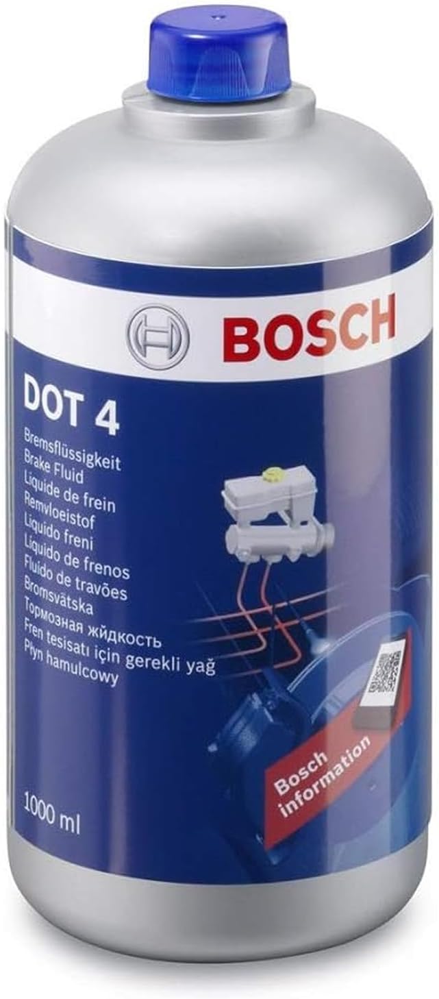 Bosch Brake Fluid DOT 4, 1 L - For Vehicles Manufactured before 2010 - Suitable for First Generation ABS Brakes