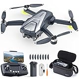 Holyton Drones With Camera For Adults 4k, HT50 Drone With Remote Control Camera, GPS Quadcopter Auto Return, Follow Me, Brushless Motor, Circle Fly, Waypoint Fly, Altitude Hold, Headless Mode