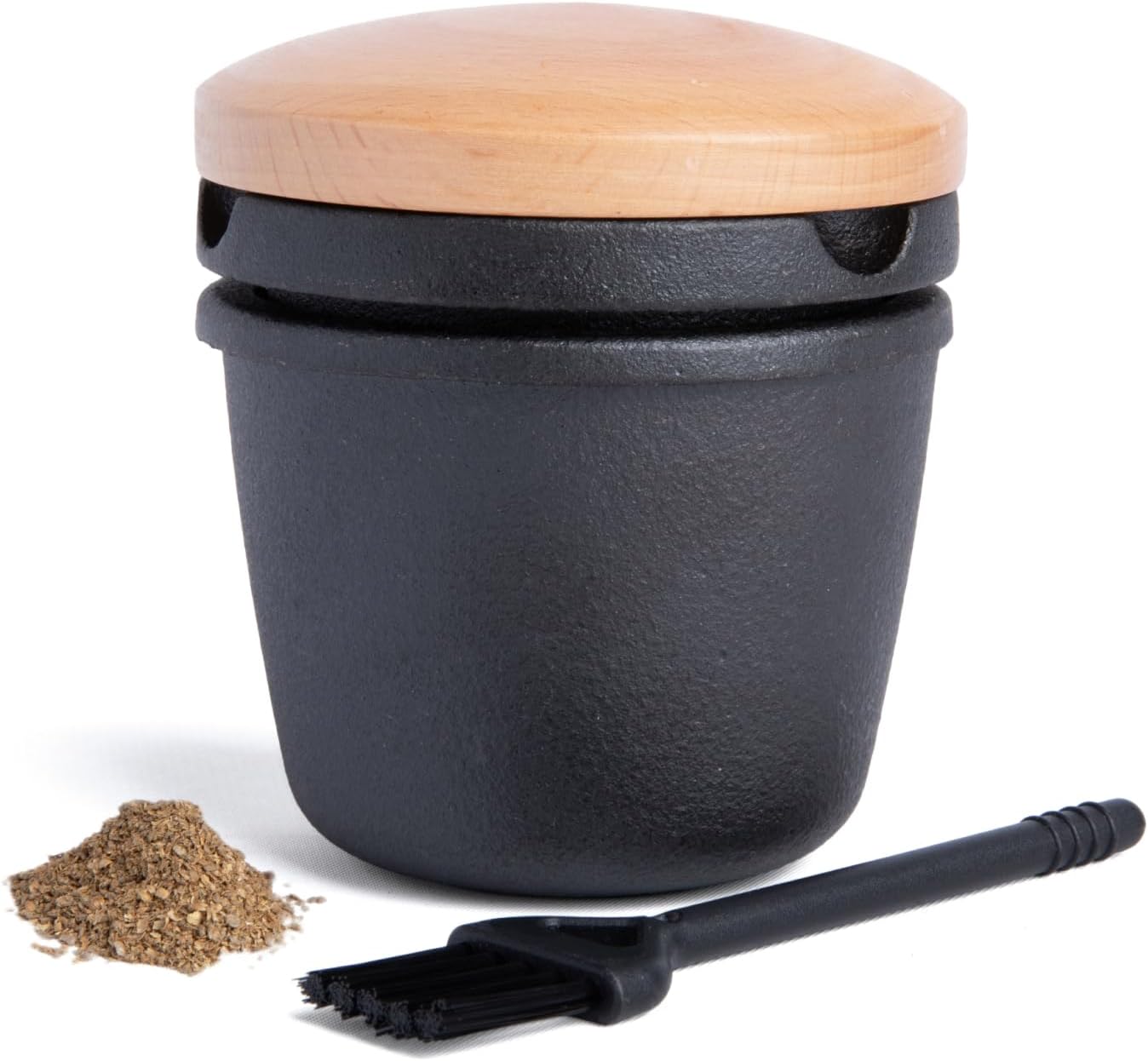 TOMO Cast Iron Spice Grinder - Manual Pepper Mill for Herb, Spice, Salt Grinding - Mortar and Pestle Set
