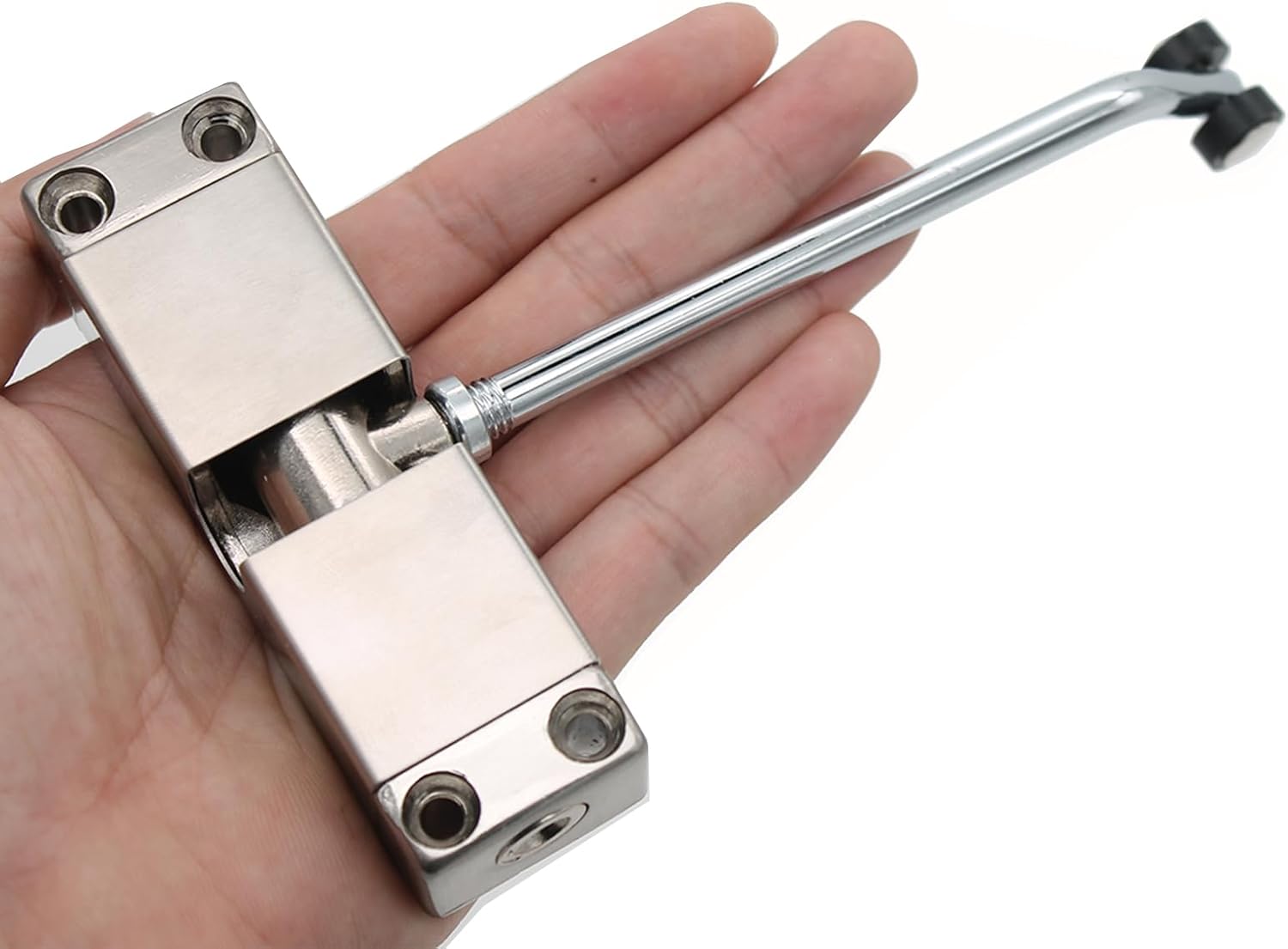 zeng Stainless Steel Adjustable Automatic Door Closer,Surface Mounted, Spring Loaded for Residential/Commercial, Silver 1 Pcs
