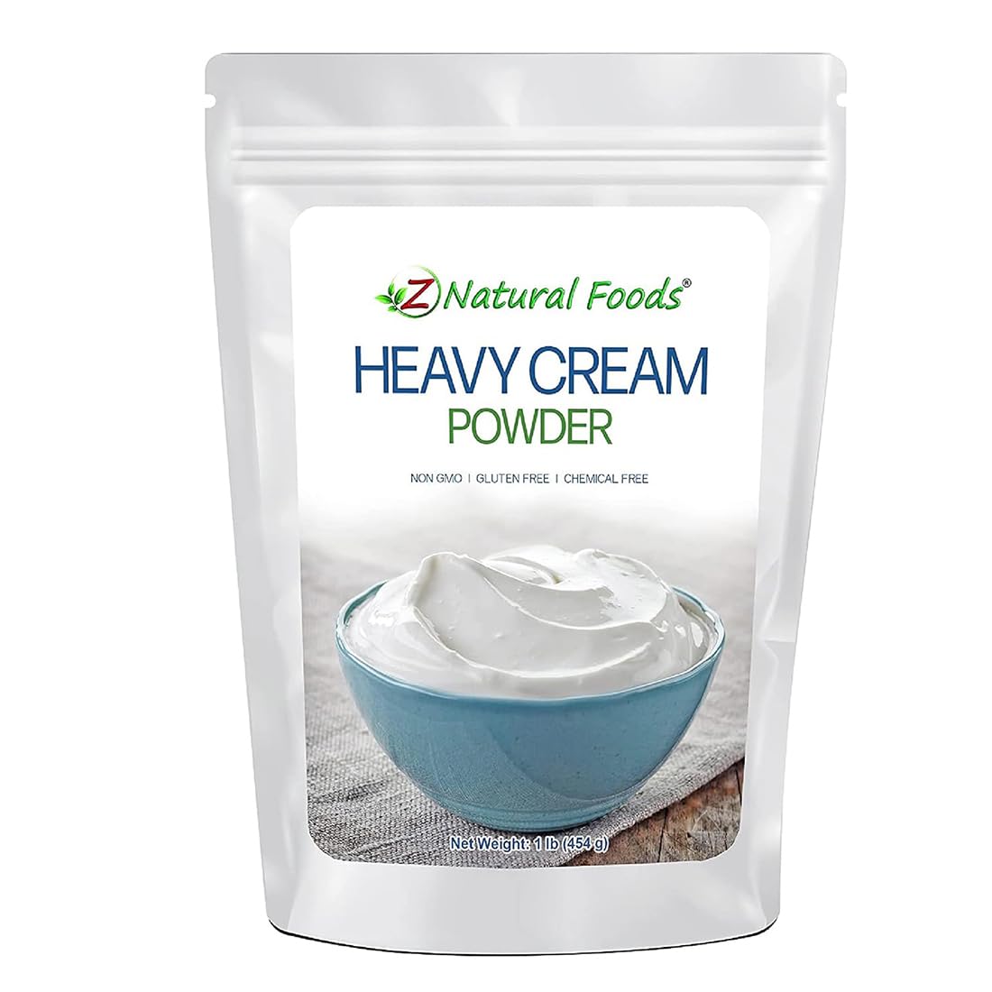 Z Natural Foods Heavy Cream Powder - Nutrient-Dense, Delicious Powdered Cream with 1-Year Shelf Life - Easy to Use & Perfect for Coffee, Baking & Recipes, Keto-Friendly, Gluten-Free, 1 lb