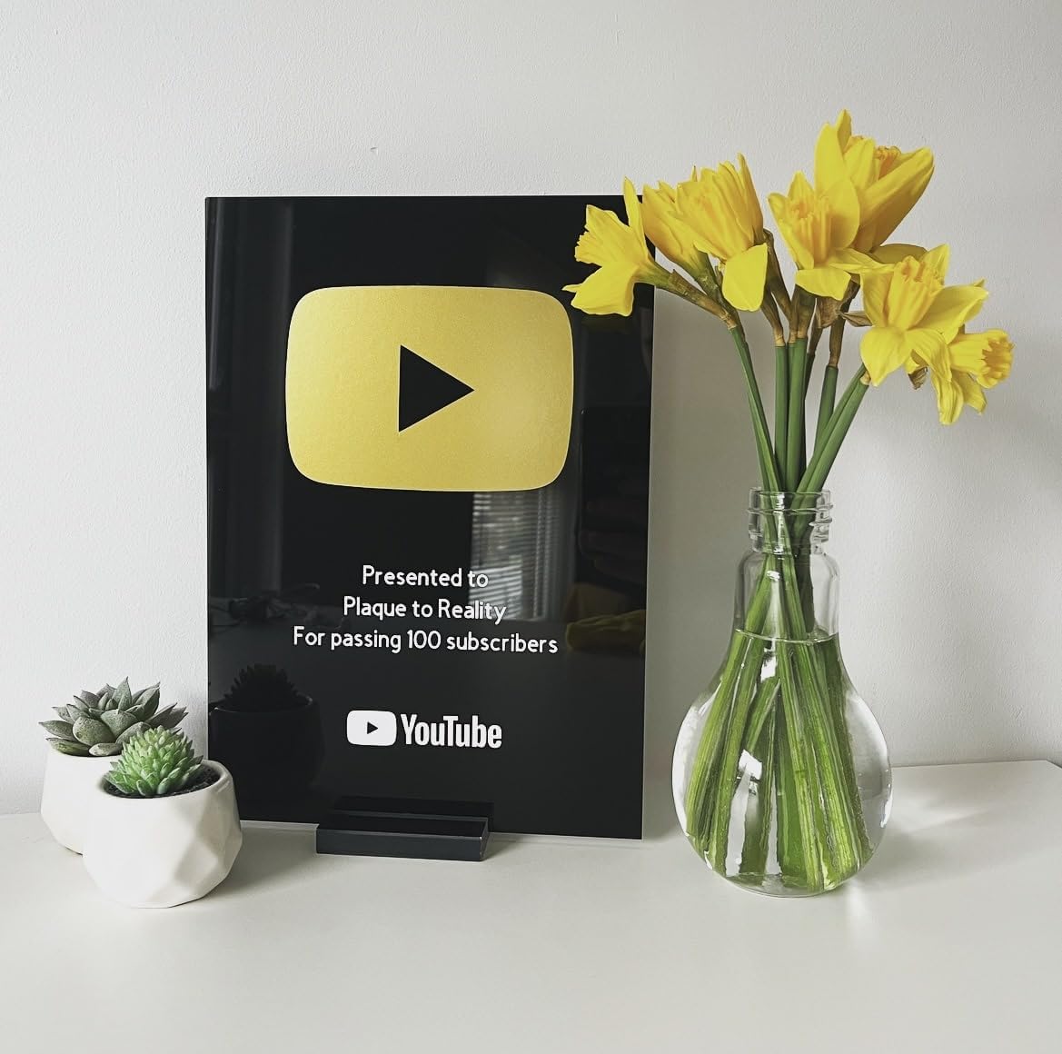 Black YouTube Subscriber Play Button Award