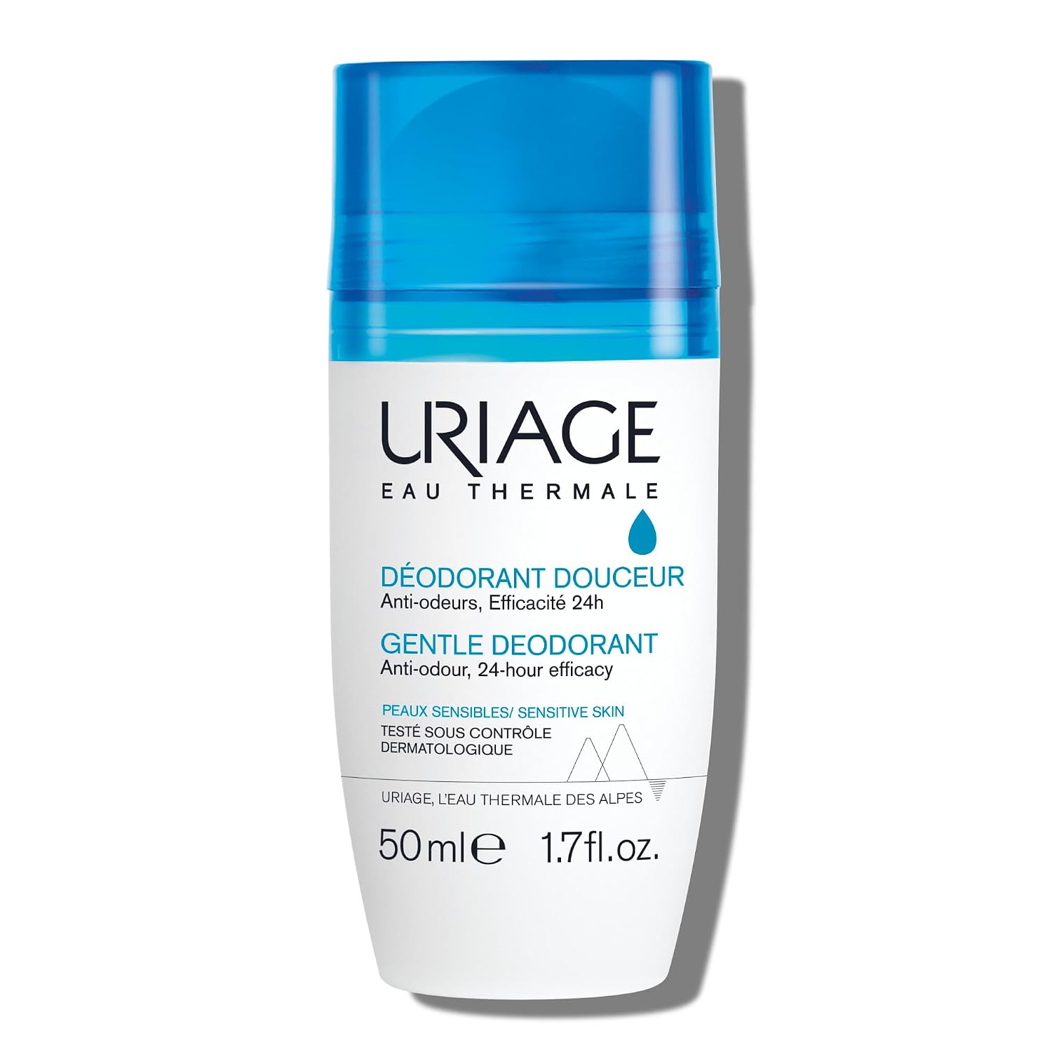 Uriage Deodorant Roll-On For Sensitive Skin, Aluminum-Free Formula, Unisex