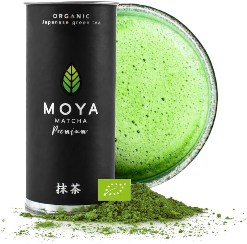 Moya Matcha Organic Tea Green Powder | 30g Premium Ceremonial Grade (I) | Grown & Harvested in Uji, Japan | Perfect for the Traditional Japanese Tea Ceremony with Water | Vegan & Vegetarian Friendly
