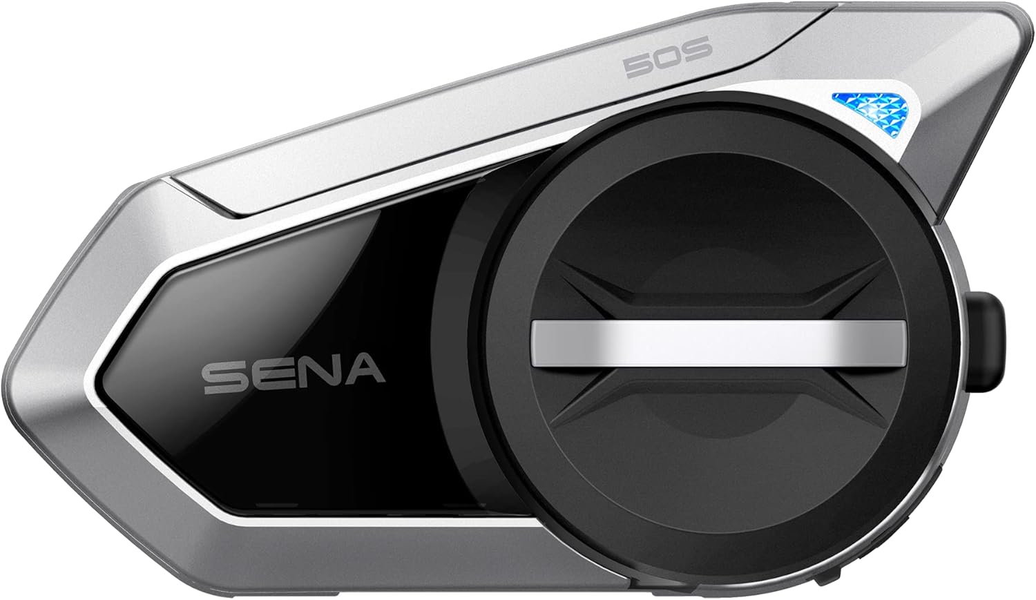 Sena 50S Motorcycle Jog Dial Communication Bluetooth Headset w/Sound by Harman Kardon Integrated Mesh Intercom System Premium Microphone & Speakers, Single