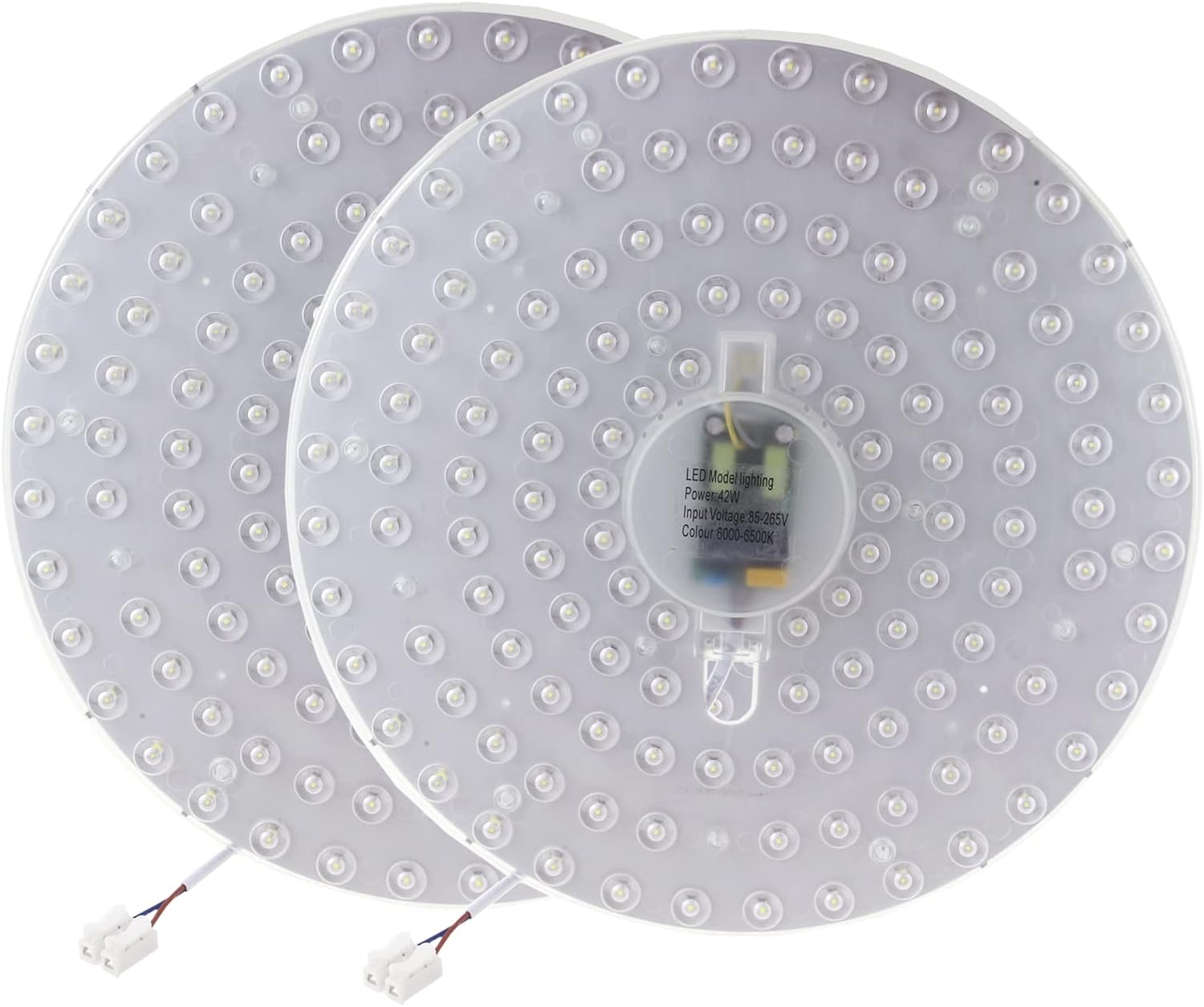 REXTiN 2Packs 11.8" 42W LED Light Engine Retrofit Kit 85-265V 6000K Daylight White, LED Light Board for Ceiling Fan Light kit Replacement Fluorescent Bulb Replacement(11.8IN 2Packs,White)