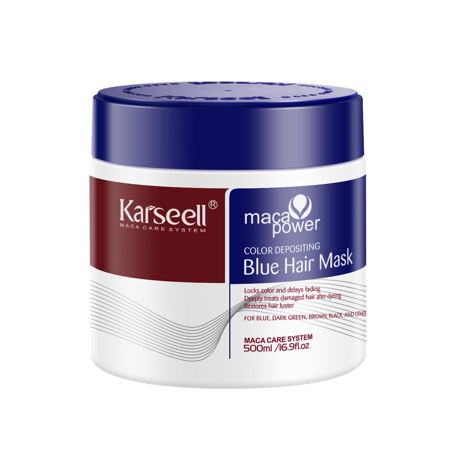 Karseell Blue Hair Mask, Deep Repair Treatment for Blue Color-Treated Hair