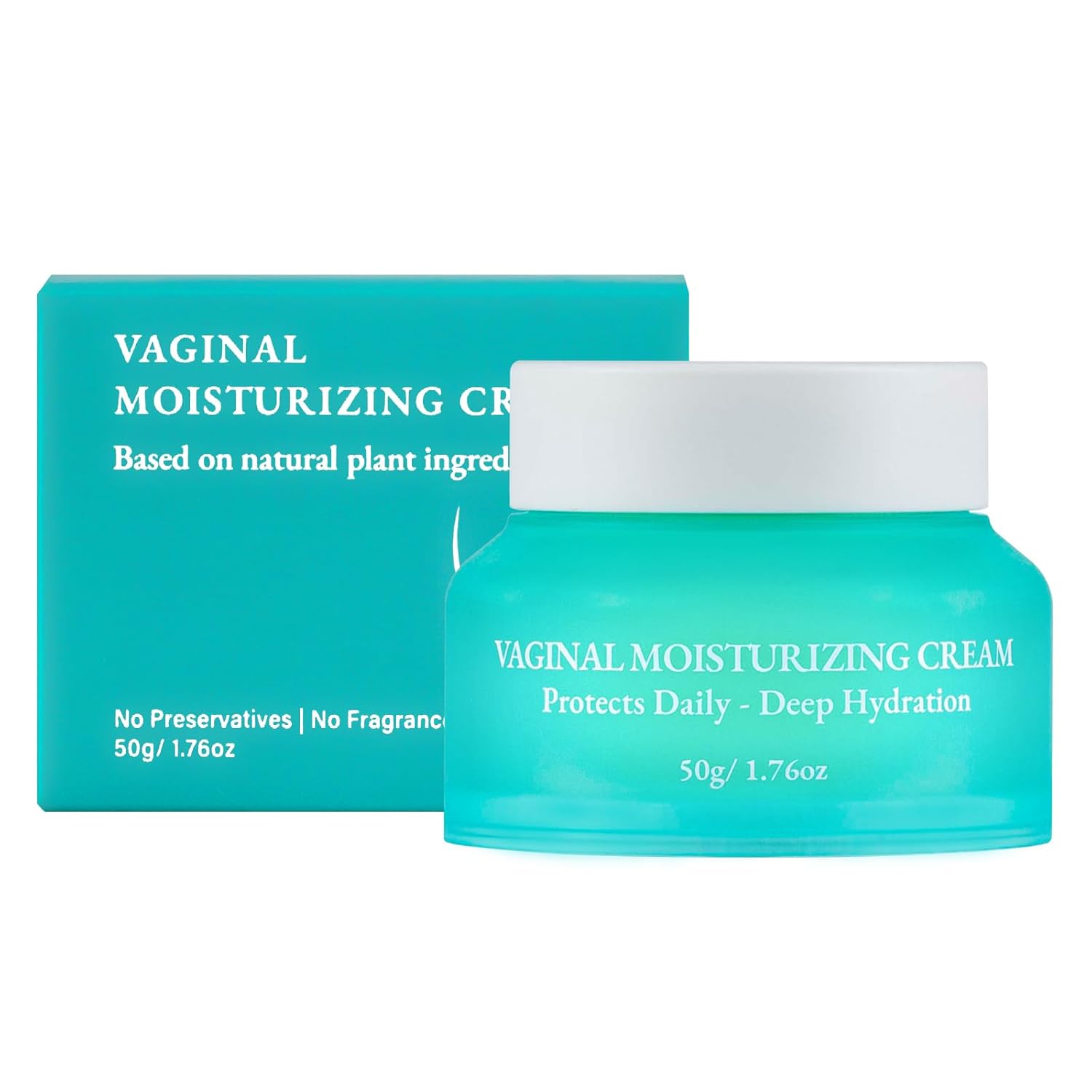 Natural Vaginal Moisturizer Cream, Vulva Balm - Relieves Dryness, Itching, Burning and Irritation, Organic Feminine Care Cream for Menopause Support, No Fragrance, 1.76 oz