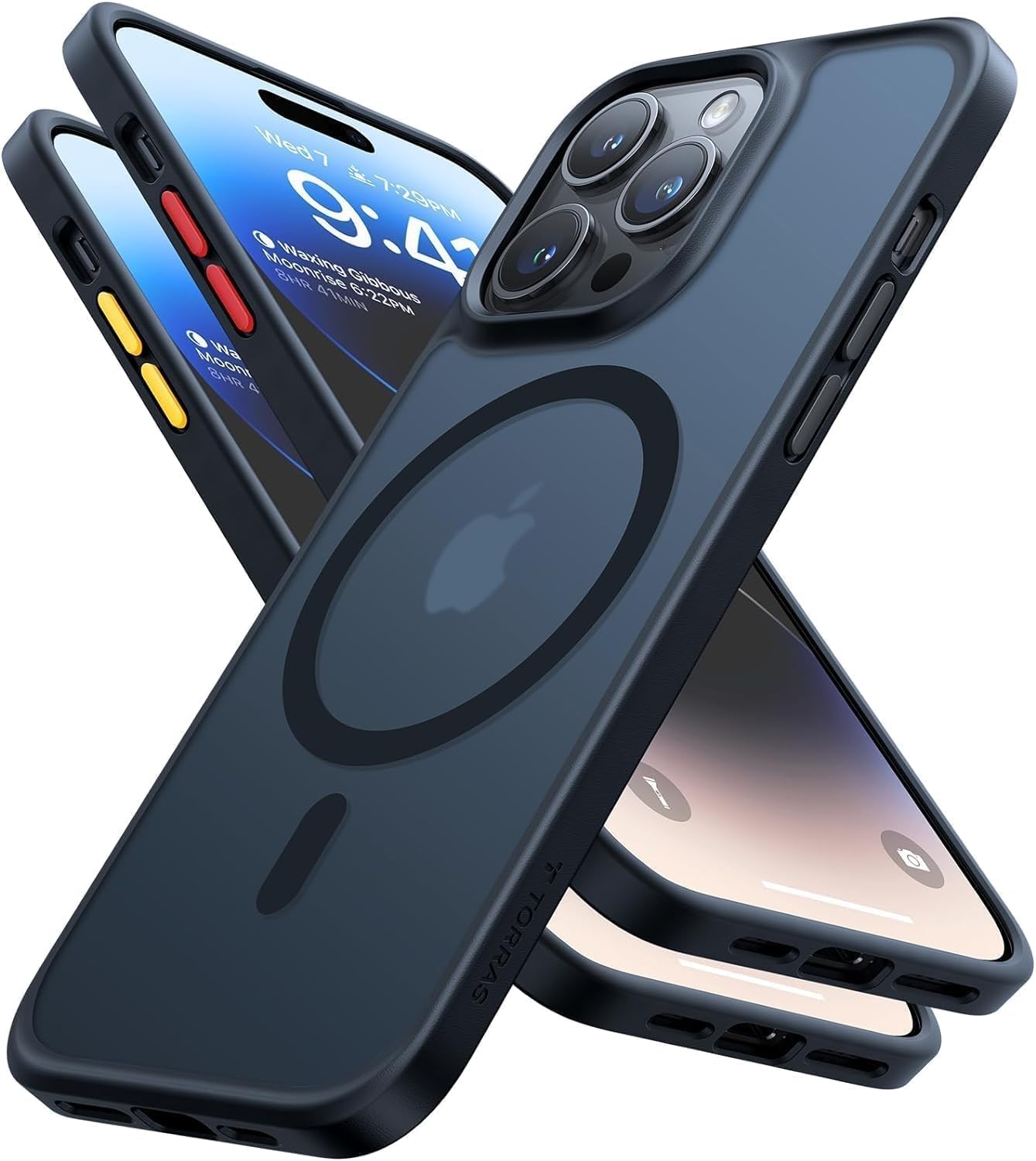 TORRAS for iPhone 14 Pro Max Case with MagSafe, 12FT Military Shockproof, Slim Thin but Sturdy, Velvety Touch and Anti-Slip Texture, Magnetic Protective for iPhone 14 Pro Max Case Cover, Matte Black
