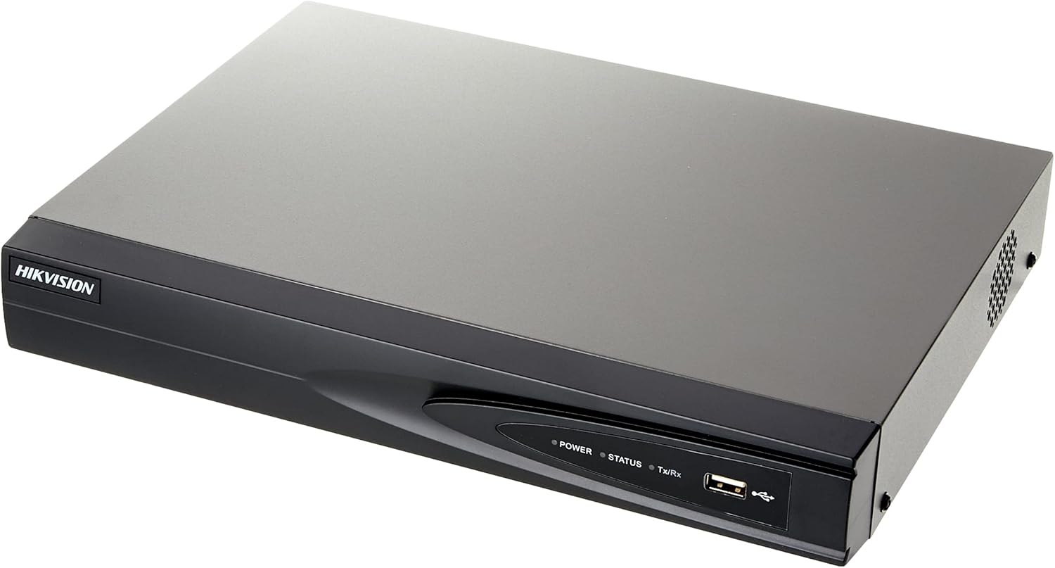 4CH HIKVISION 8MP NVR IP NETWORK POE HDMI FULL HD 1080P 4K UHD DIGITAL SECURITY SURVEILLANCE RECORDER UP TO 6TB H.254 H.265 HOME OFFICE BUSINESS SHOP PRO DS-7604NI-K1/4P (NO HDD), black