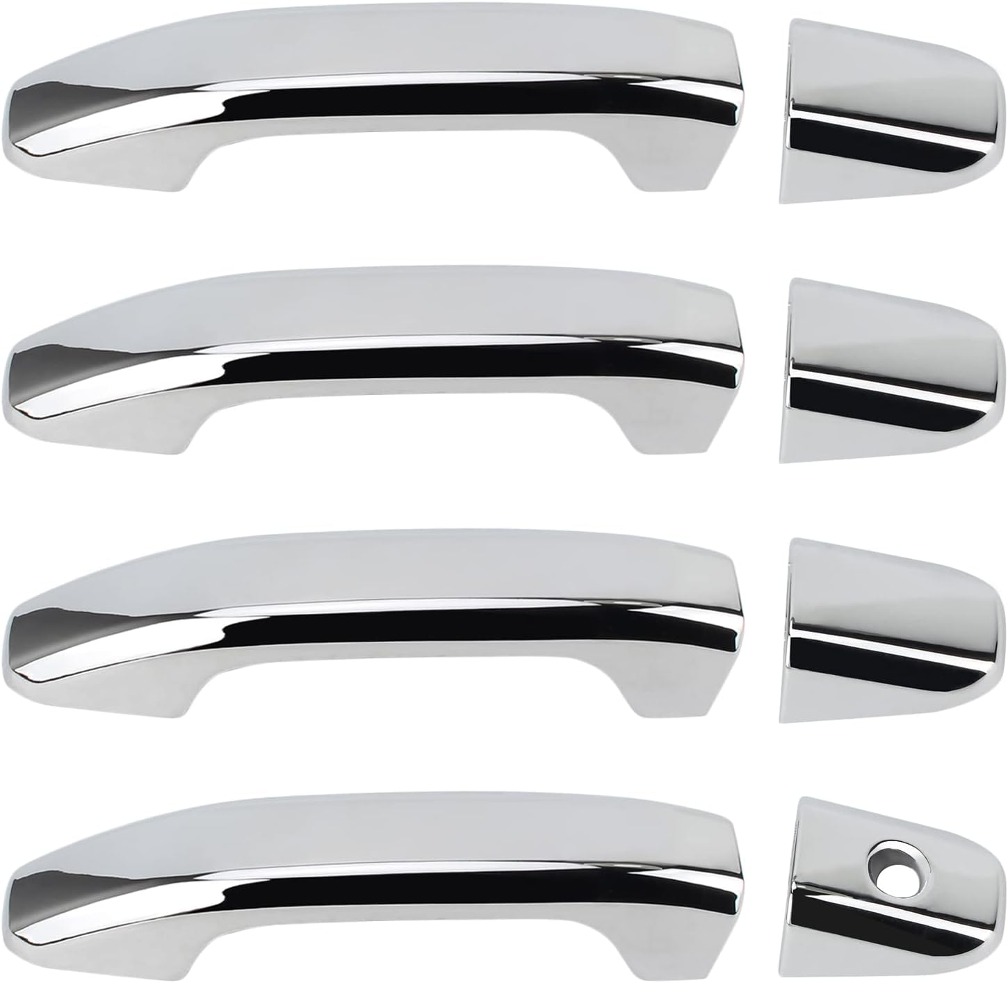 MOTOALL Chrome 4 Door Handle Cover for Chevy Silverado 2020-2022 1500+2500+3500+HD Truck