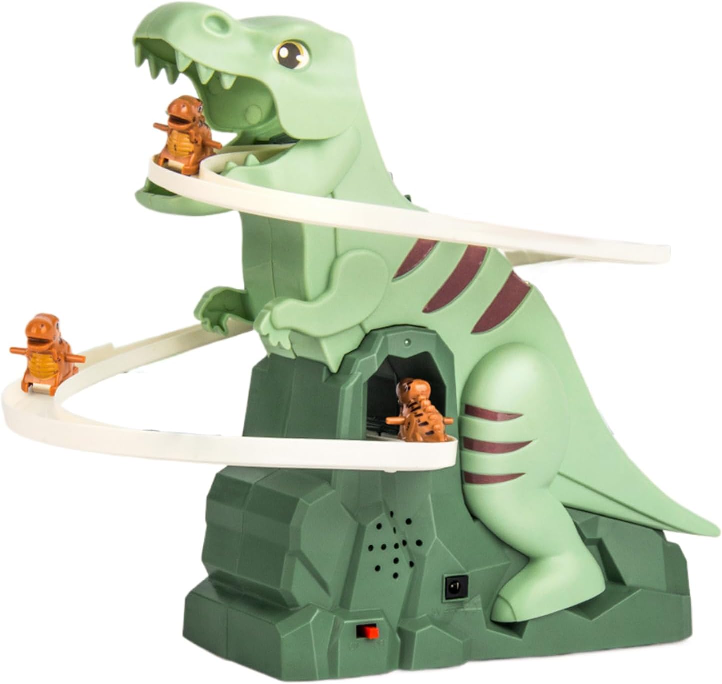 Dinosaur Track - Electric Dinosaur Climbing Slide Music Toy | Freestanding Slides For Boys Girls Racing Chasing