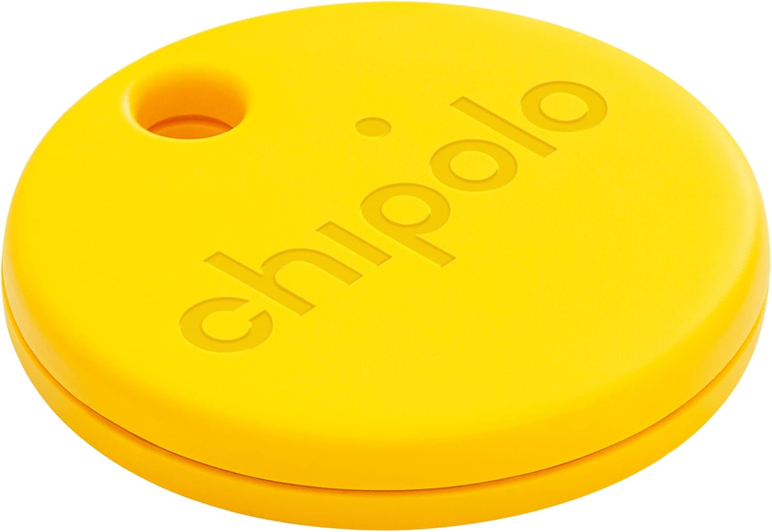 CHIPOLO One - 1 Pack - Bluetooth Tracker for Keys, Bags, Object Locator, Out of Range Alerts and Other Free Features, Compatible with iOS and Android (Yellow)