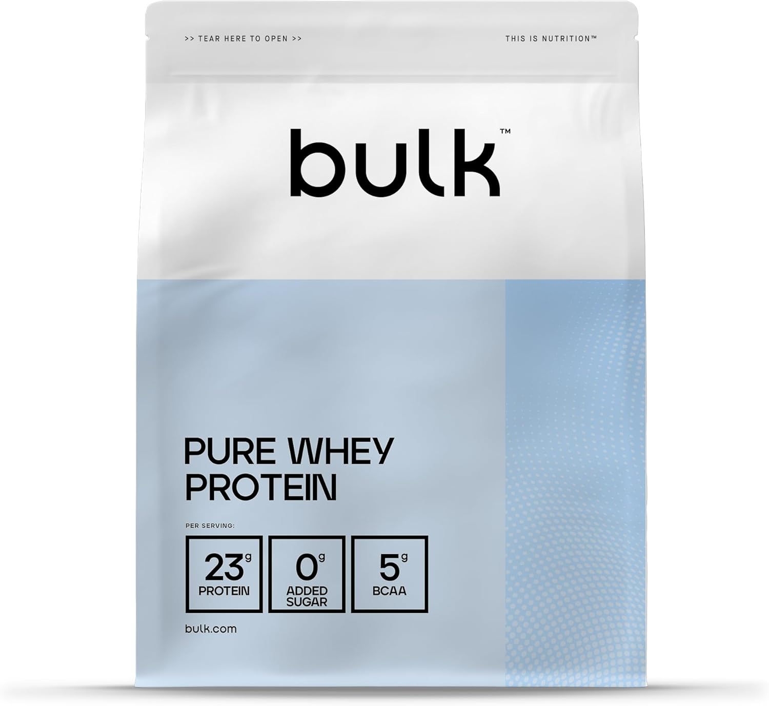 Bulk Pure Whey Protein Powder,Vanilla,23g Protein and 5g BCAAs per Scoop,Whey Concentrate Shake,Low Sugar,Supports Muscle Growth and Repair,Smooth Mixing,Vegetarian,1kg