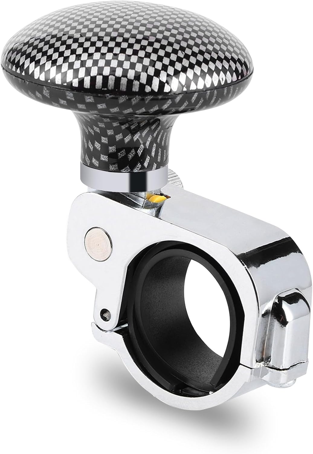 KIMISS Car Steering Wheel Spinner, Universal Disabled Driver Assist Knob Handle Ball for Cars, Trucks, Lorry, Tractors (Carbon Fiber)