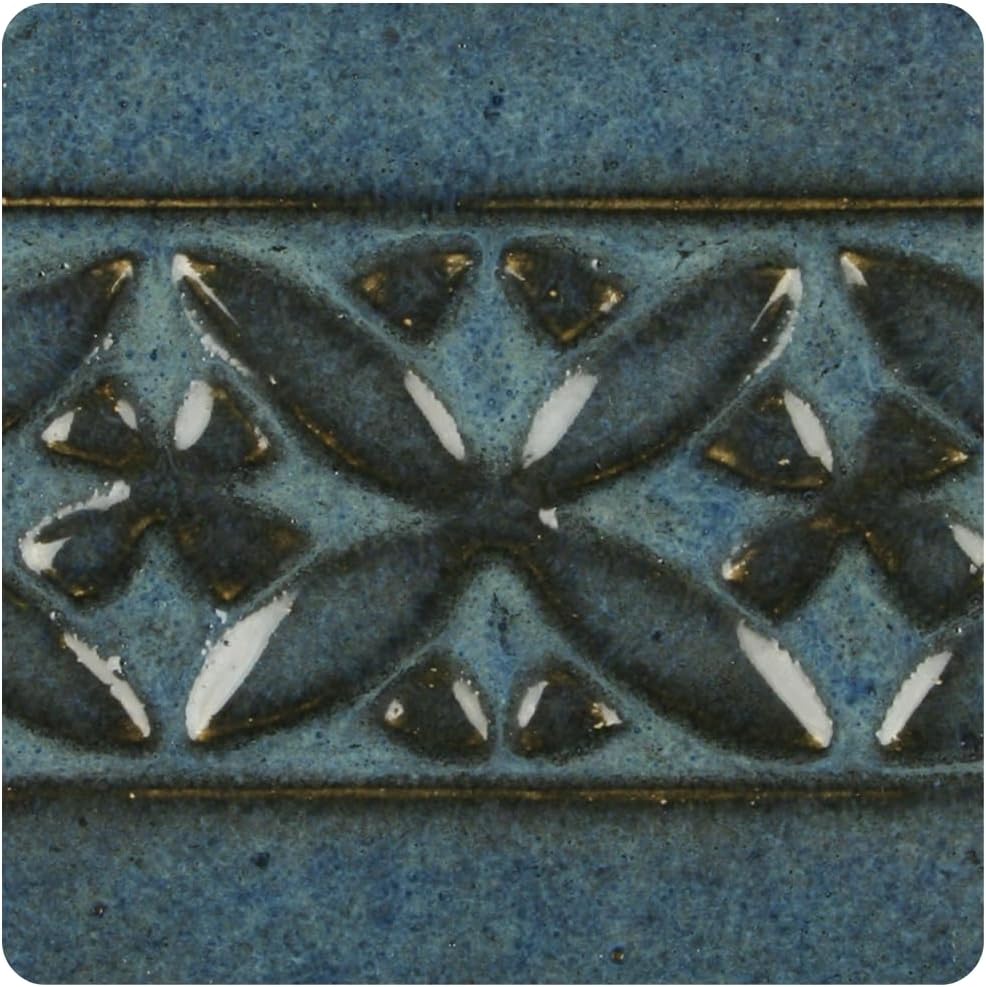 AMACO Potter's Choice PC-12 Blue Midnight High Fire Glaze Pint, 16 oz. (473 mL), Layerable Mid-High Fire Cone 5-6 (PC) Liquid Ceramic Pottery Glaze for Bisque