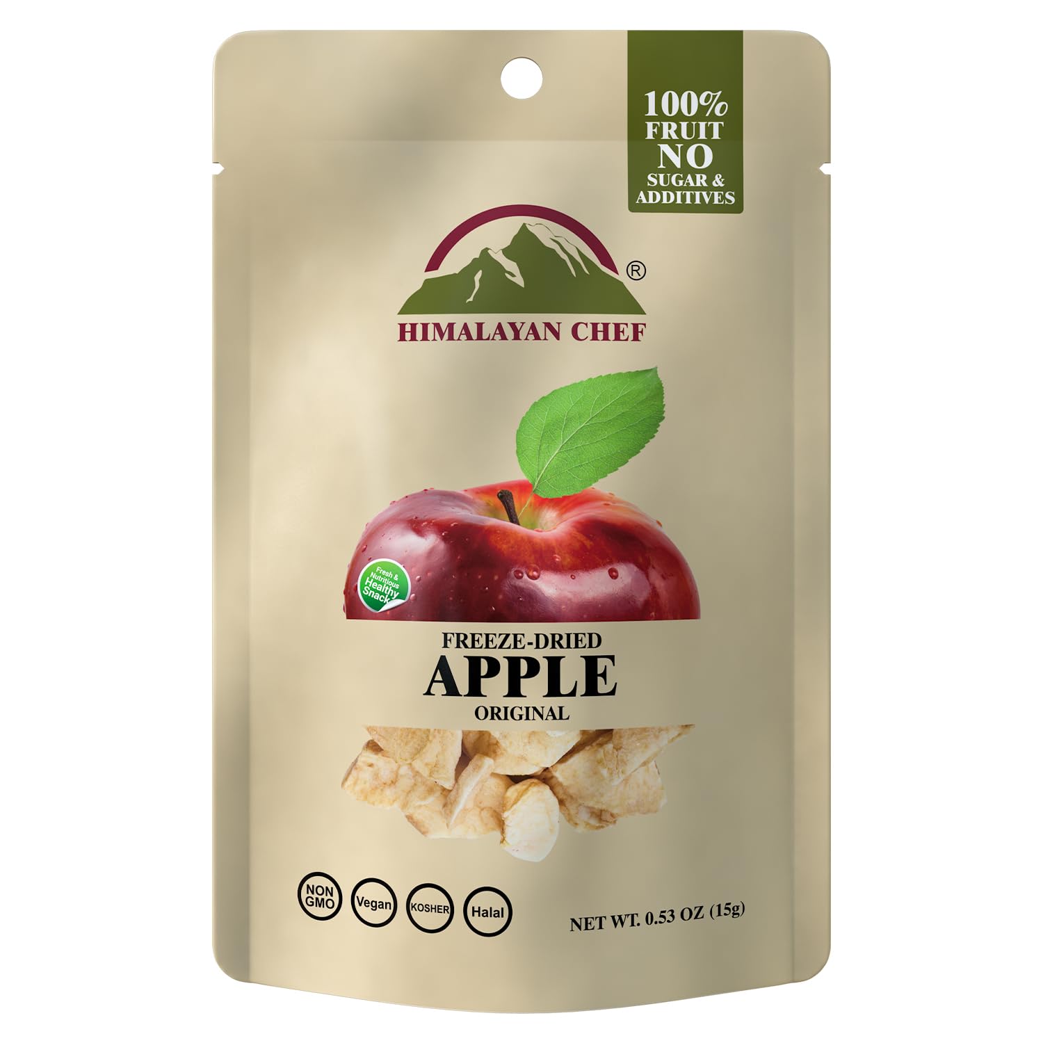 Himalayan Chef Freeze-Dried Fruit – 15g Freeze-Dried Apple, Healthy Organic Fruits Snacks for Kids & Adults | Baby Snacks, Gluten-Free Drieds Fruit for On-the-Go