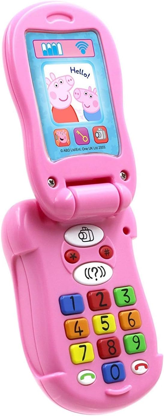 Peppa Pig PP06 Peppa's Flip & Learn Toy Phone for Kids-Interactive Learning and Child Development, Colours and Number Recognition and Communication, 3+ Years, Single, Multi