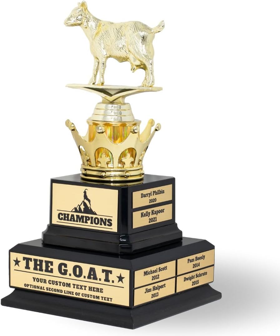Large Goat Trophy-G.O.A.T.-Greatest of All Time Funny Trophy-Traveling Perpetual Award
