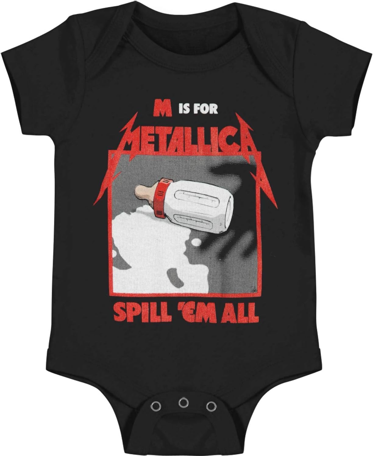 Metallica baby-boys Baby M is for Kea Bodysuit