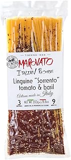 Tiberino's Real Italian Meals - Linguine Sorrento Tomato & Basil, 100% Natural, No Straining Required, 8.8oz, Imported from Italy, Vegan-Friendly. Perfect for Quick & Easy Gourmet Pasta