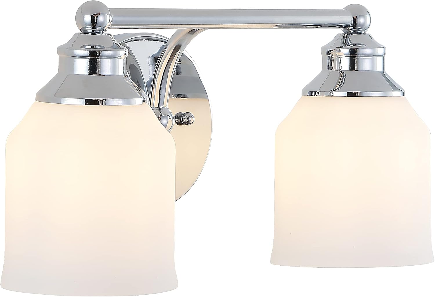 JONATHAN Y Lydia 2-Light Metal Vanity Wall Sconce 14", Chrome