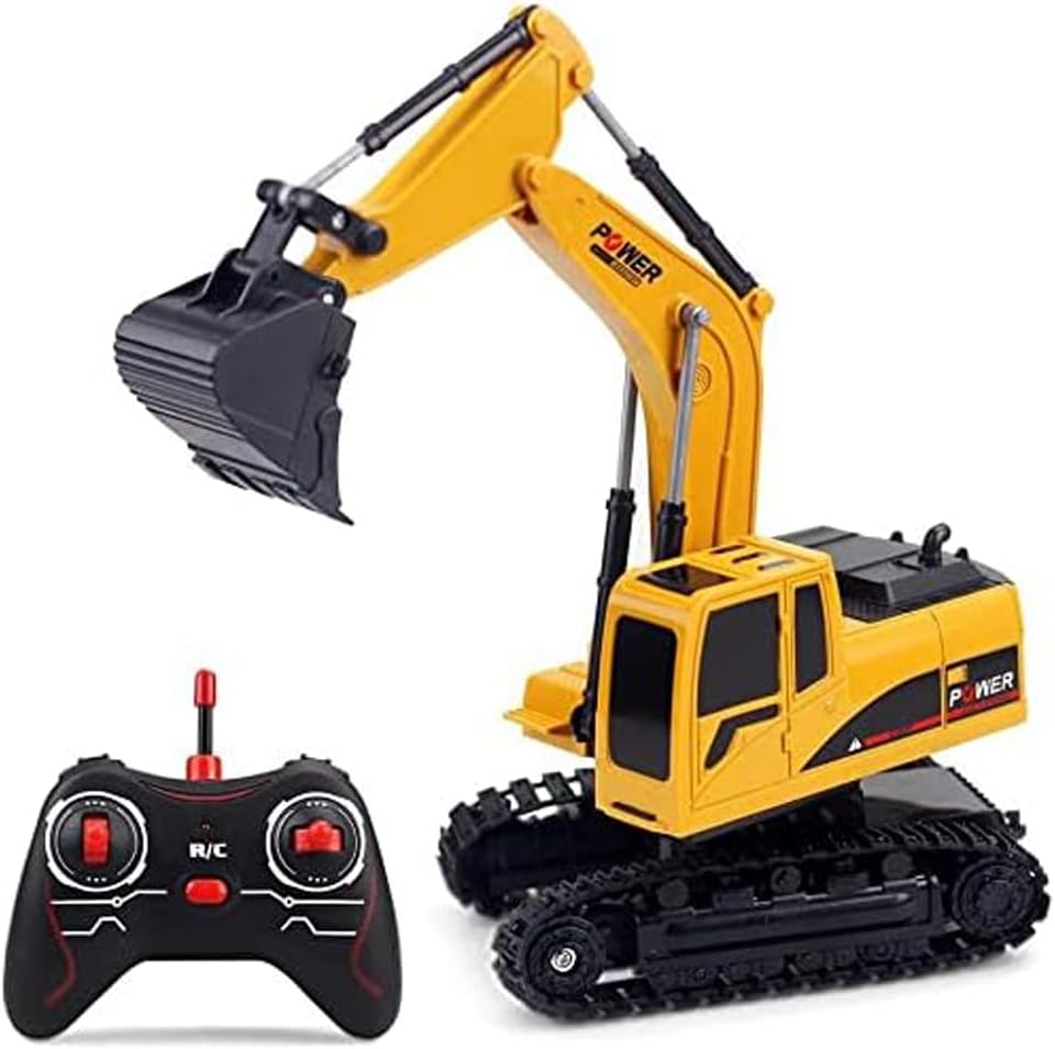 Remote Control Excavator,Remote Control Digger Excavator Toys,Engineering Sand Digger Construction Vehicle Toy RC Excavator Toy Cars for Kids