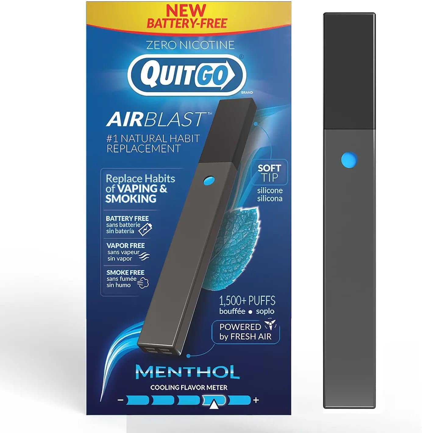 Stop Smoking, Smokeless with Soft Tip Chewable Mouth Grip for Maximum Relief, Oral Fixation Support, Clinically Studied, Oxygen Quit Smoking Aid (Menthol, 1 Pack)