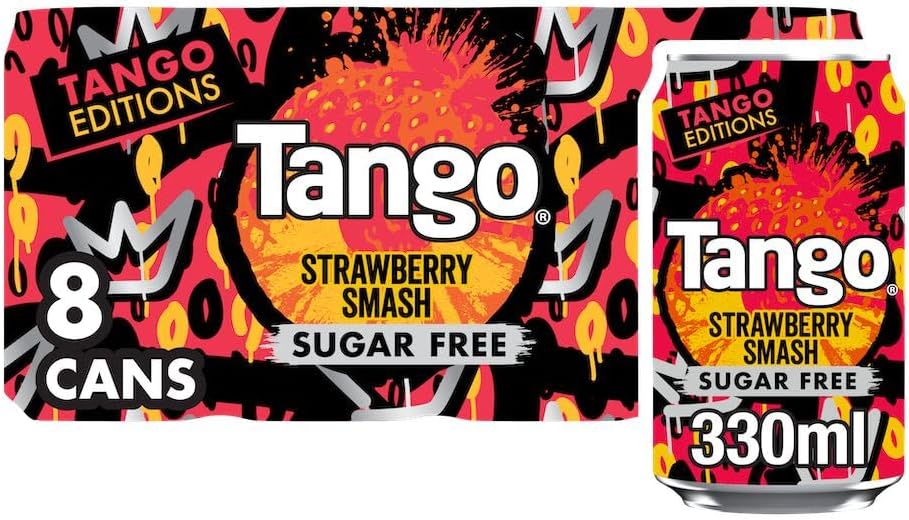 Tango Sugar Free Strawberry Smash 330ml, (Pack of 8)