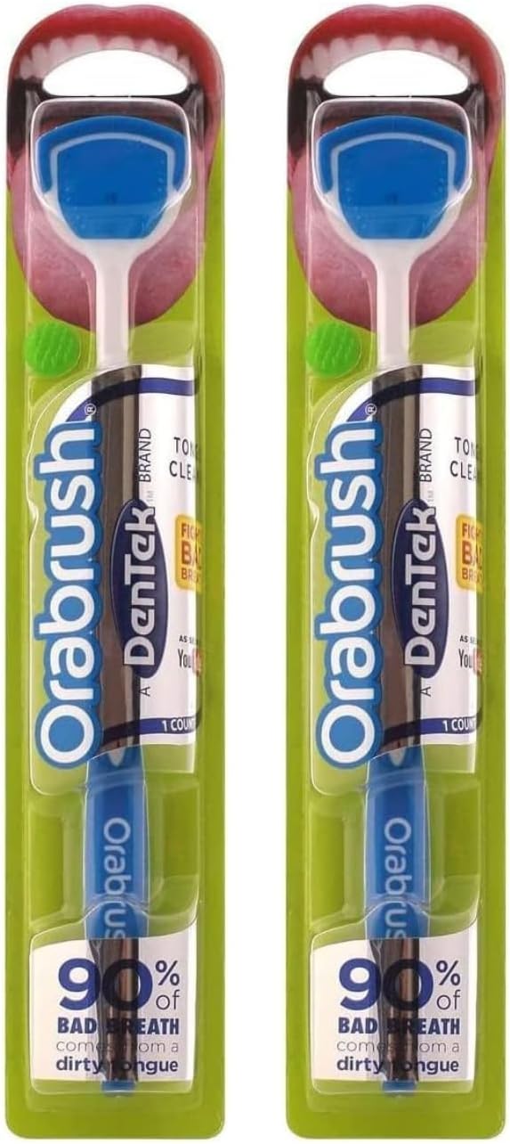 Dentek Orabrush Tongue Cleaner (Colors May Vary) Pack of 2