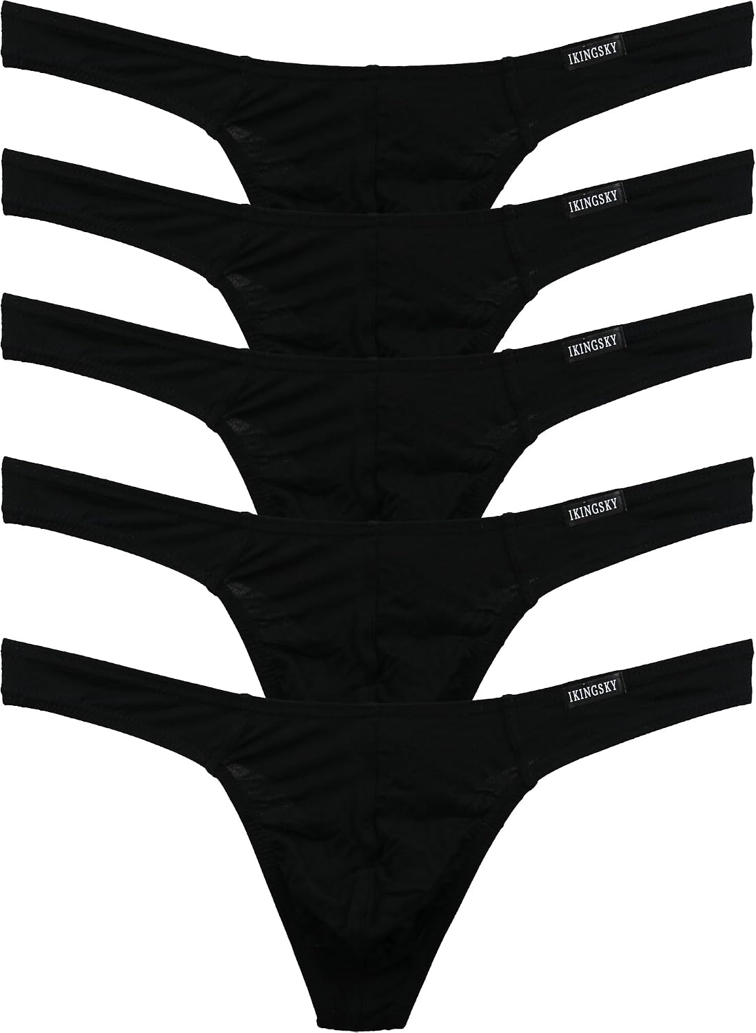 iKingsky Men's Everyday Basic Modal Thong Underwear Sexy No Show T-back Under Panties
