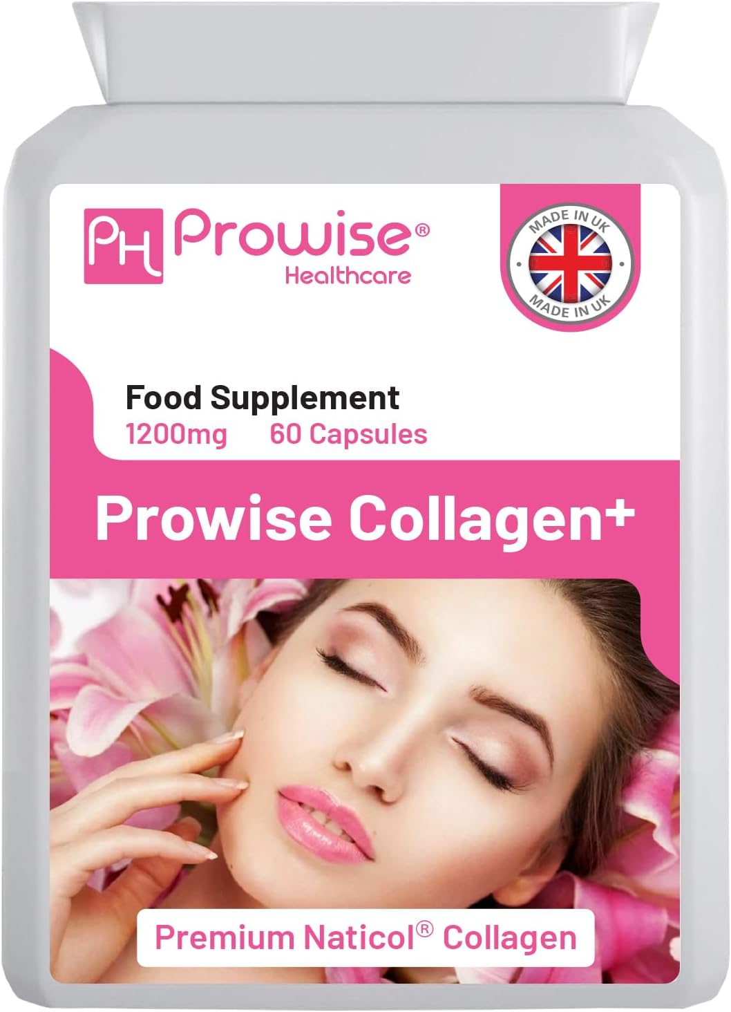 Marine Collagen+ 1200mg - 60 Capsules | No Synthetic Fillers or Binders |UK Manufactured | GMP Standards by Prowise Healthcare