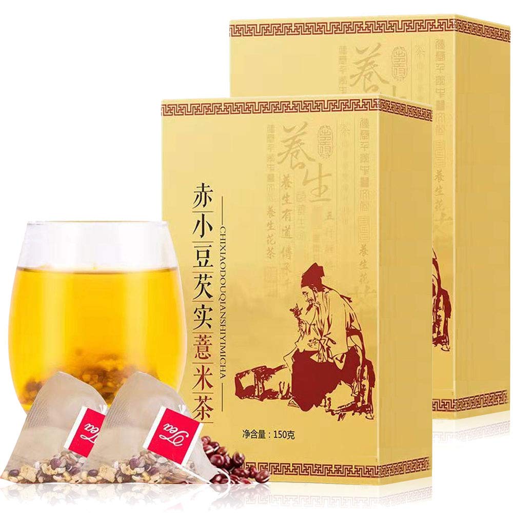 Hee Creek Red Bean Coix Seed Tea 10.58oz/300g (60 bags) Clearing Dampness,Chixiaodou Job tears Gardenia Orange peel Barley Gorgon fruit Buckwheat 赤小豆薏米芡实茶 祛湿茶