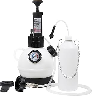 2L Manual Brake Bleeder Fluid Pump, One Man Professional Brake Bleeder Kit Suitable for Most European Brake Mast Cylinder Reservoirs