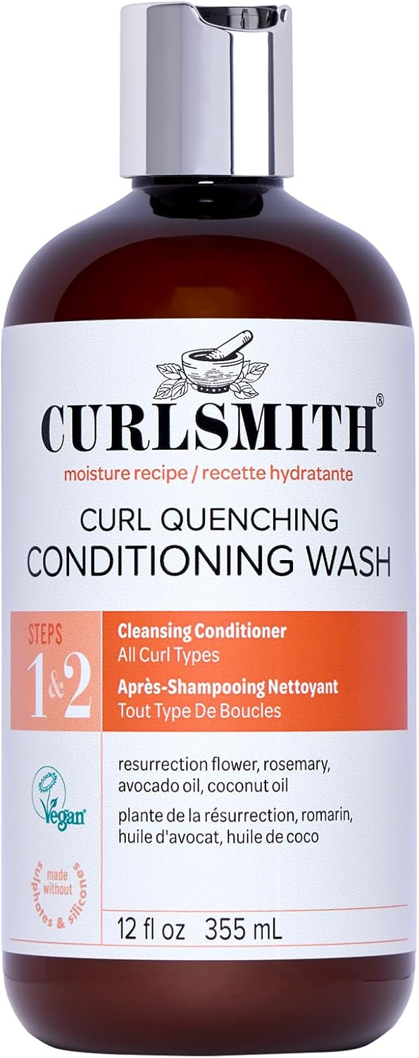 Curlsmith Curl Quenching Conditioning Wash - Vegan Cowash 2 in 1 Conditioner and Shampoo for Wavy, Curly and Coily Hair