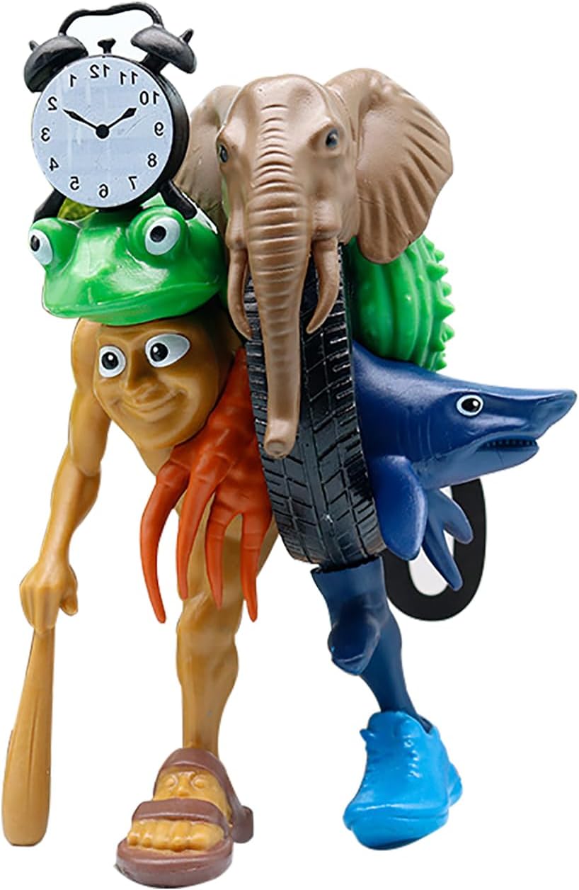 Vtizikl Italian Brainrot Figurines Set, Tralalero Tralala Action Figure, 8-Piece Funny Collectible, Funny Tralalero Tralala 3D Printed Desk Toy for Desktop Decoration, Gifts, Fans (Fit version A)