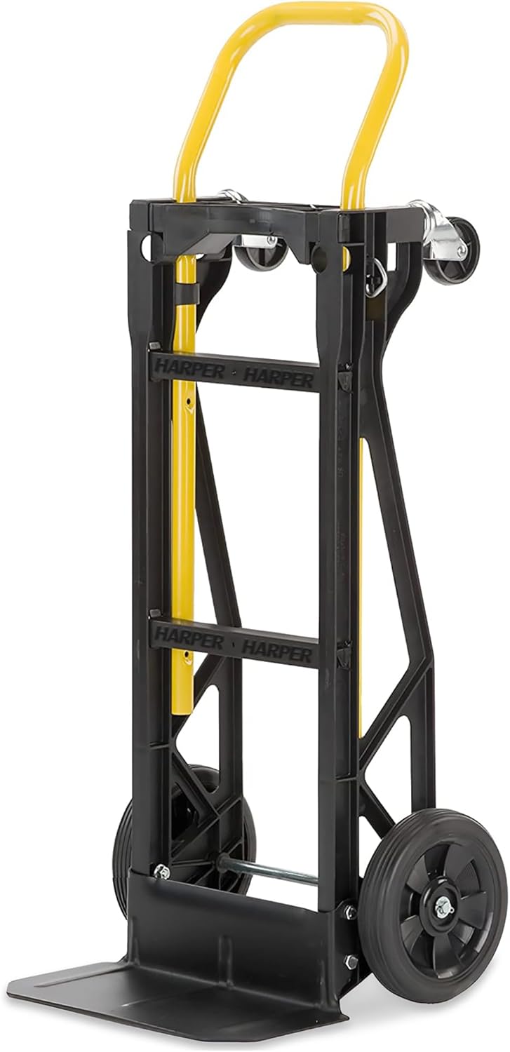 Harper Trucks Convertible Nylon Hand Truck w/ Stair Glides, 300lb Dolly & 400lb Cart Limit