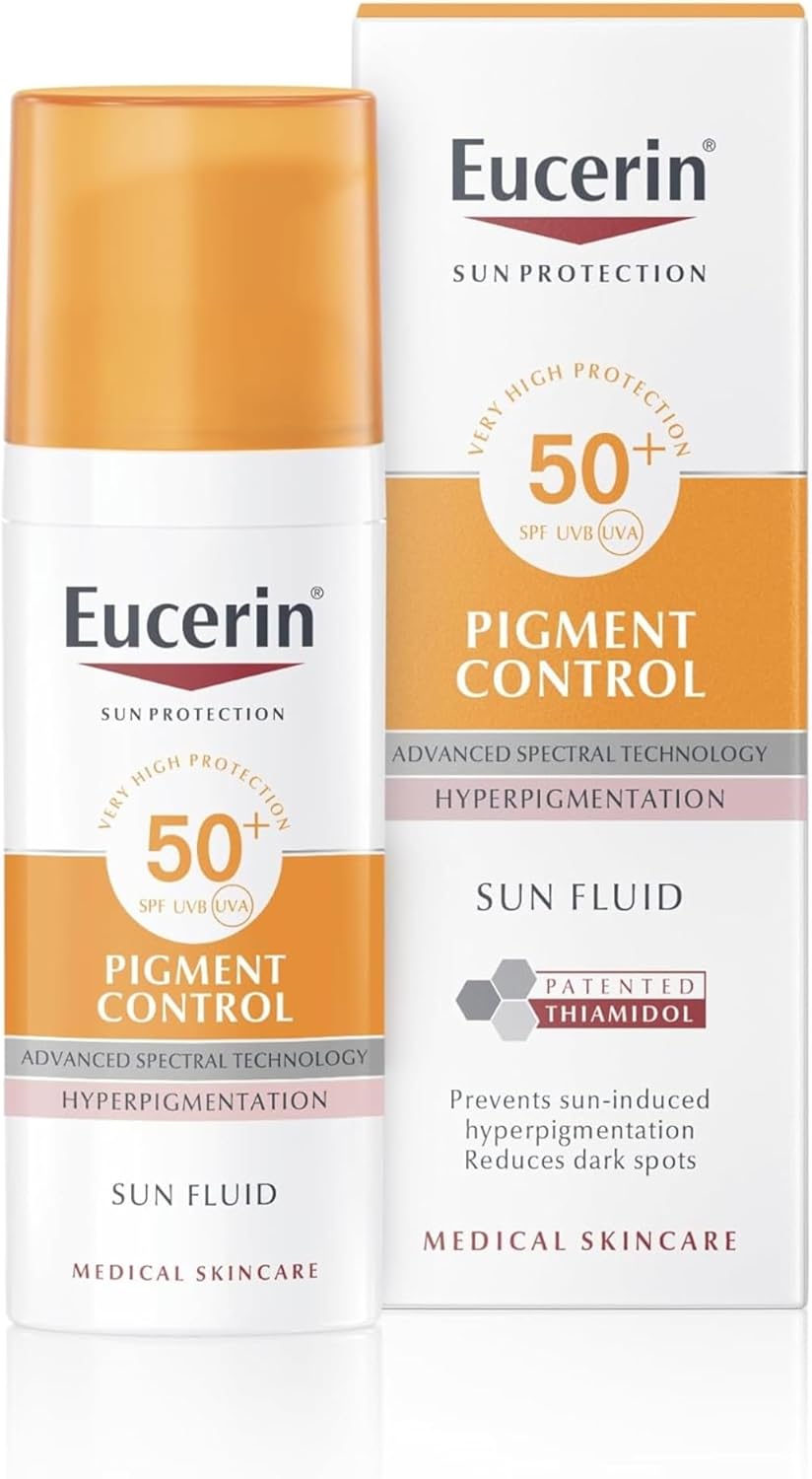 Eucerin Sun Face Pigment Control Sun Fluid SPF 50+ 50ml, Advanced Protection from Sun-Induced Hyperpigmentation, Facial Sunscreen for All Skin Types